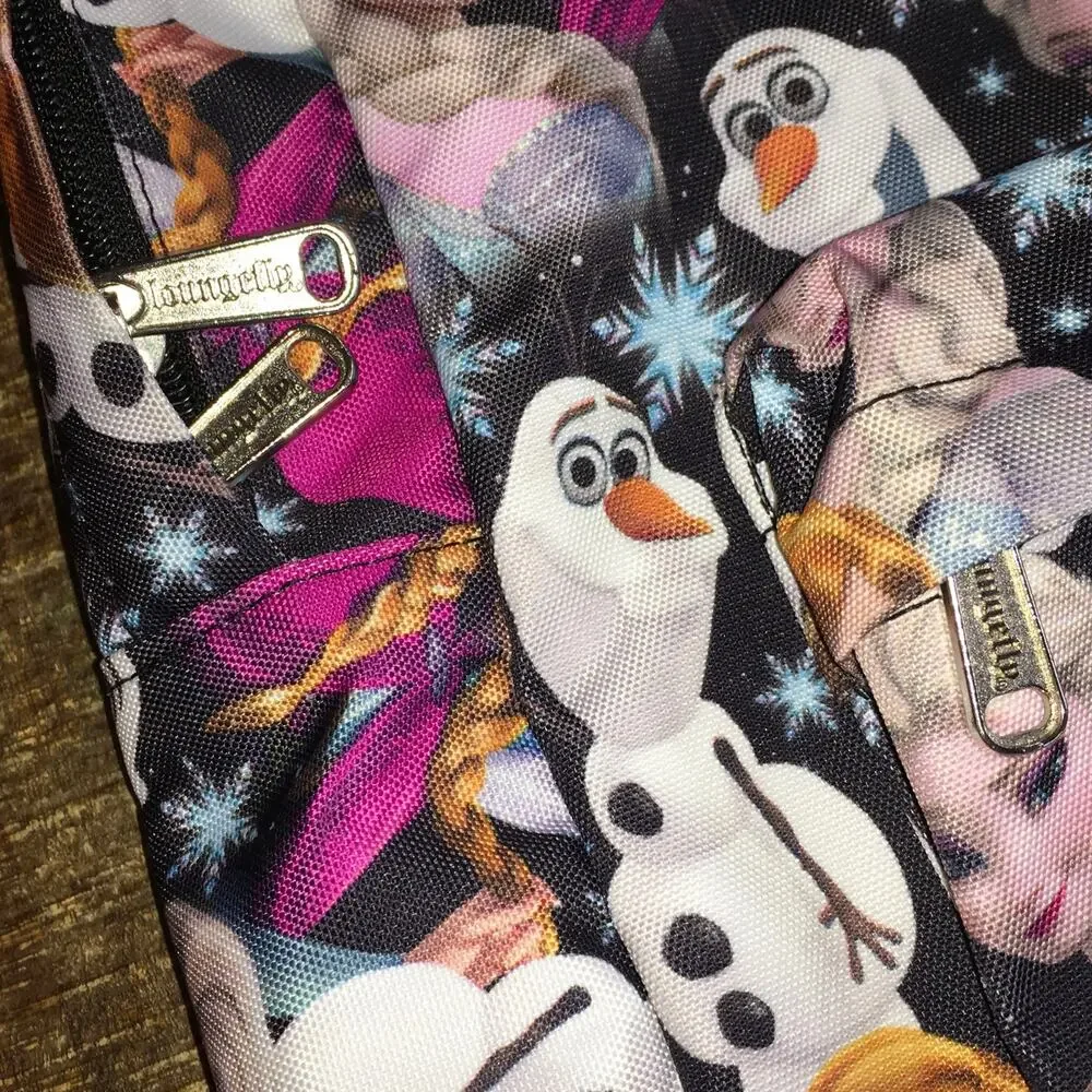 Loungefly Frozen All Over Print Elsa Anna Olaf Standard Size Backpack School Bag